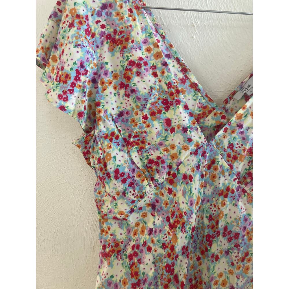 Revolve Rails Gigi Fleur Floral Sun Dress Flutter Sleeves L - Picture 8 of 14